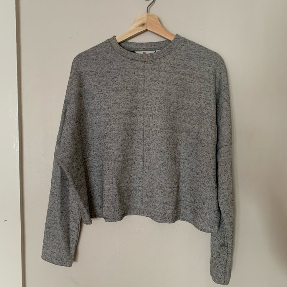 Vineyard Vines Cropped Gray Sweater